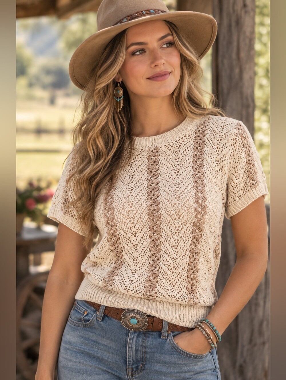 Vintage 1980s Hand Made Fine Crochet Shirt